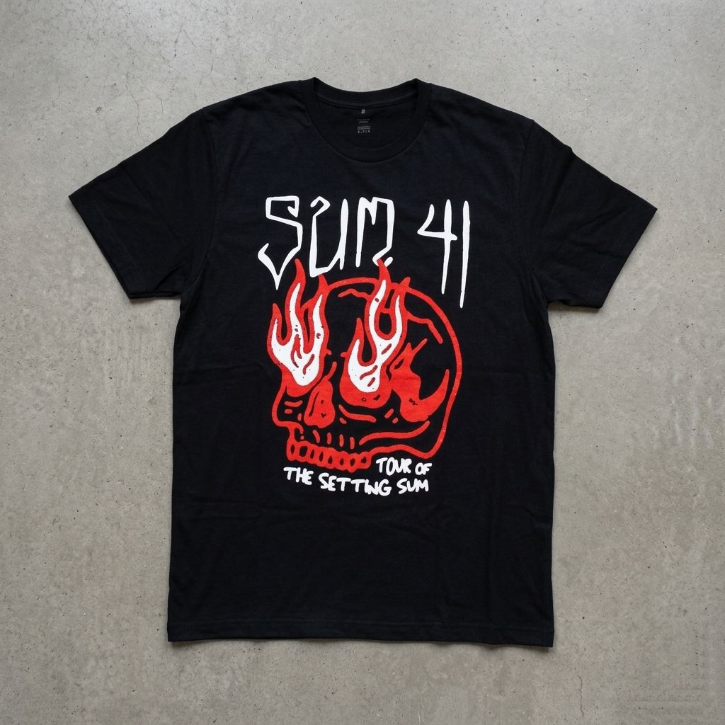 KAOS BAND OFFICIAL SUM 41 - FLAMING SKULL TOUR 2024