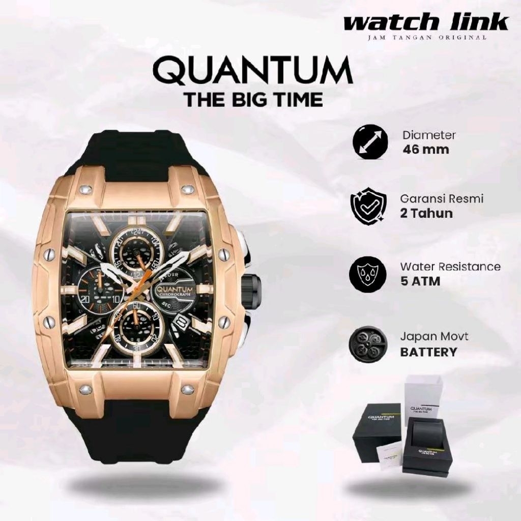 Jam Tangan Pria Quantum HNG1161.451 Rubber Original Garansi Resmi