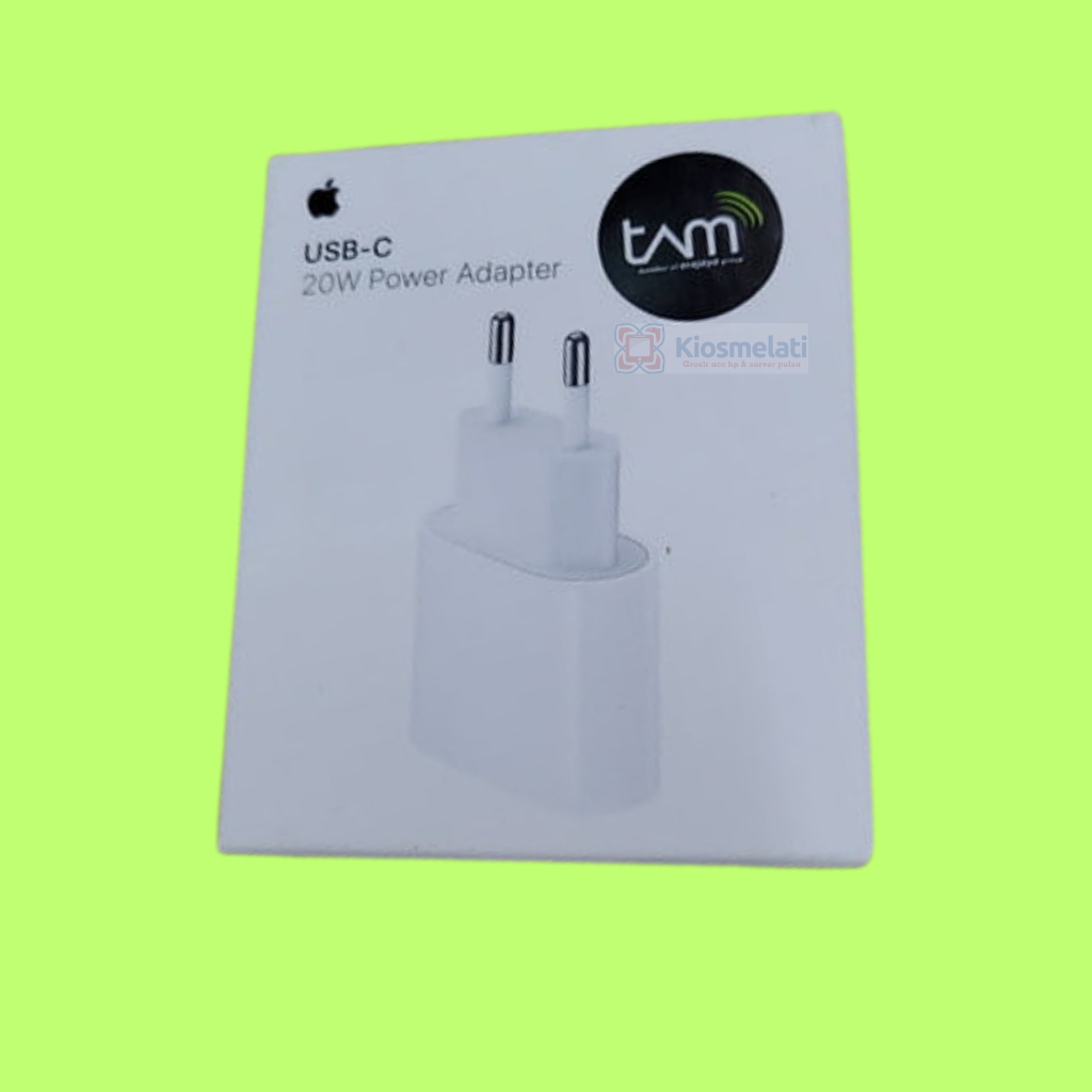 Batok iphone Original TAM Adaptor Iphone Charger USB-C 20W Ori TAM Bergaransi