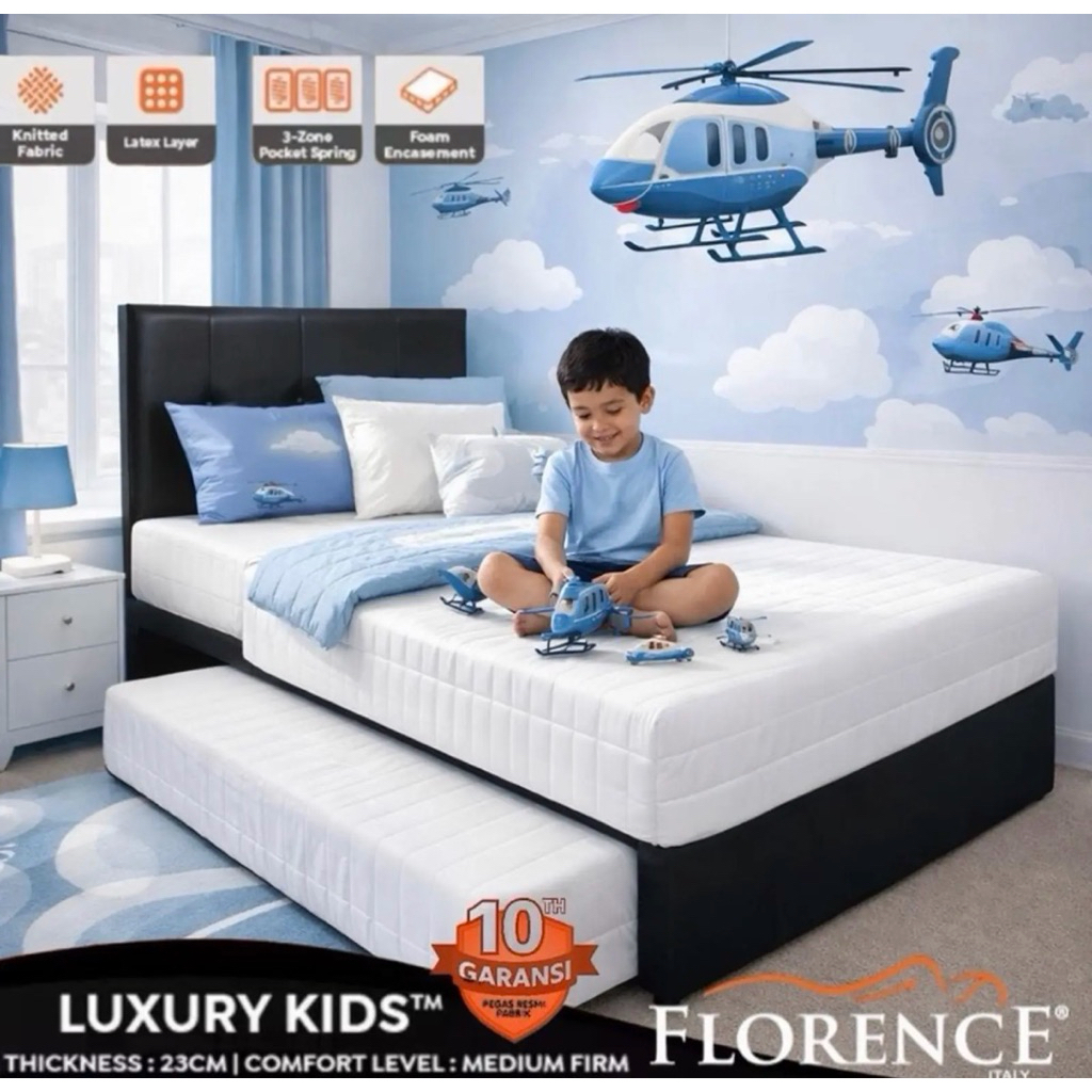 Springbed Sorong Florence Luxury Kids Matras Florence Luxury Kids Bed Dorong 2in1 Springbed Sorong 2