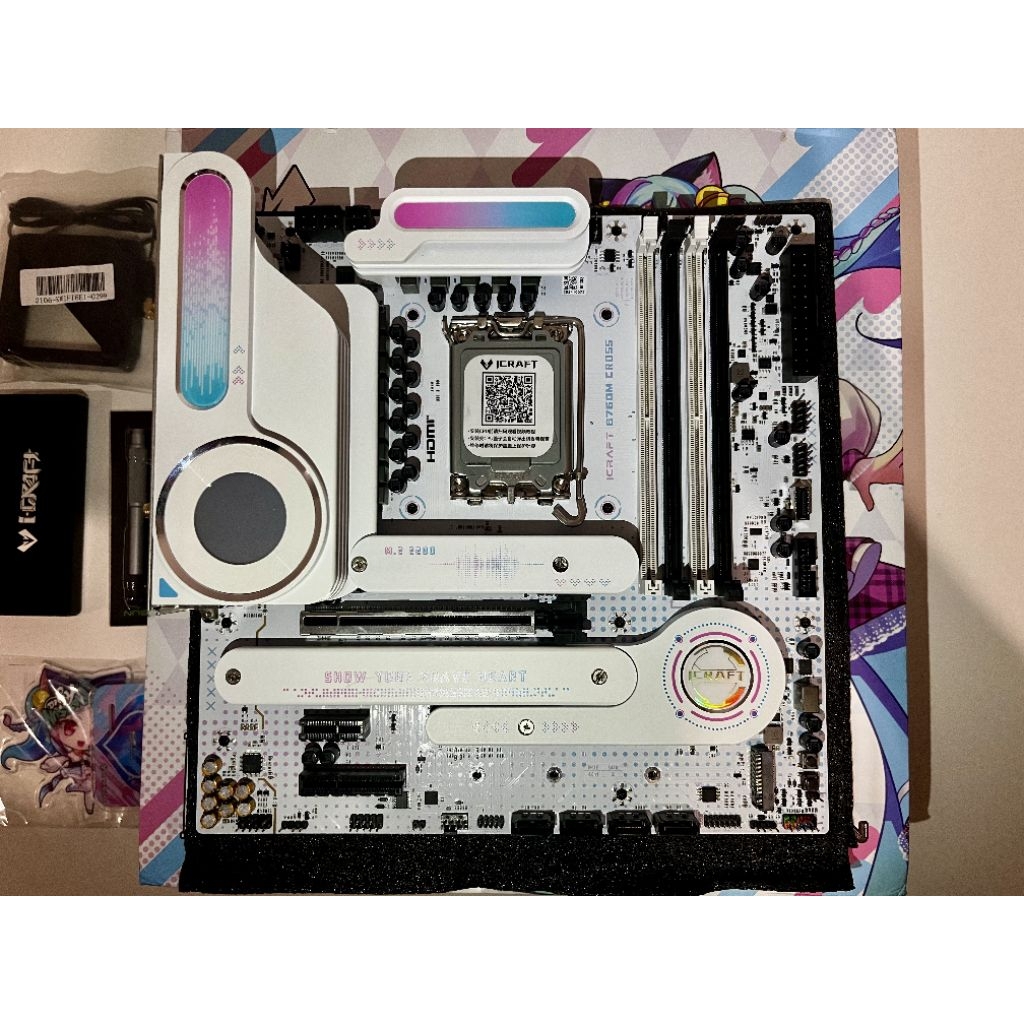 Motherboard MAXSUN ICRAFT CROSS B760M LGA 1700 DDR5 - Intel 12/13/14 Fullset Mint Condition
