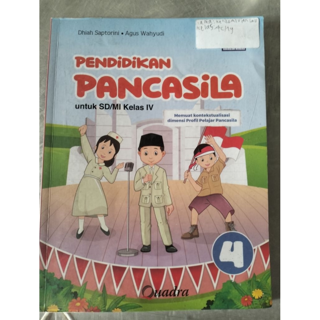 Pendidikan Pancasila kelas 4 quadra (bekas)