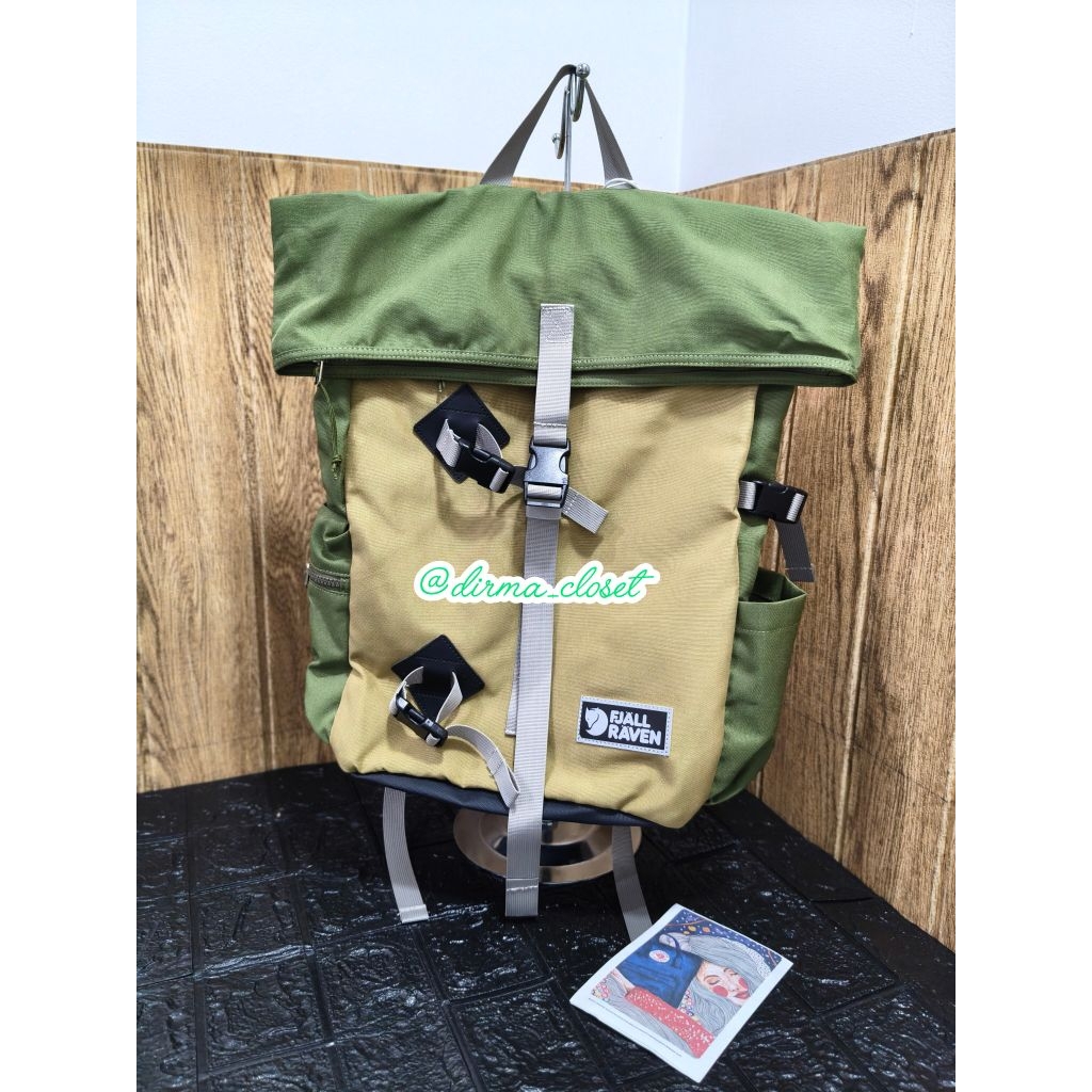 NEW - Original Kanken Vardag Foldsack 25L "Green-Clay"