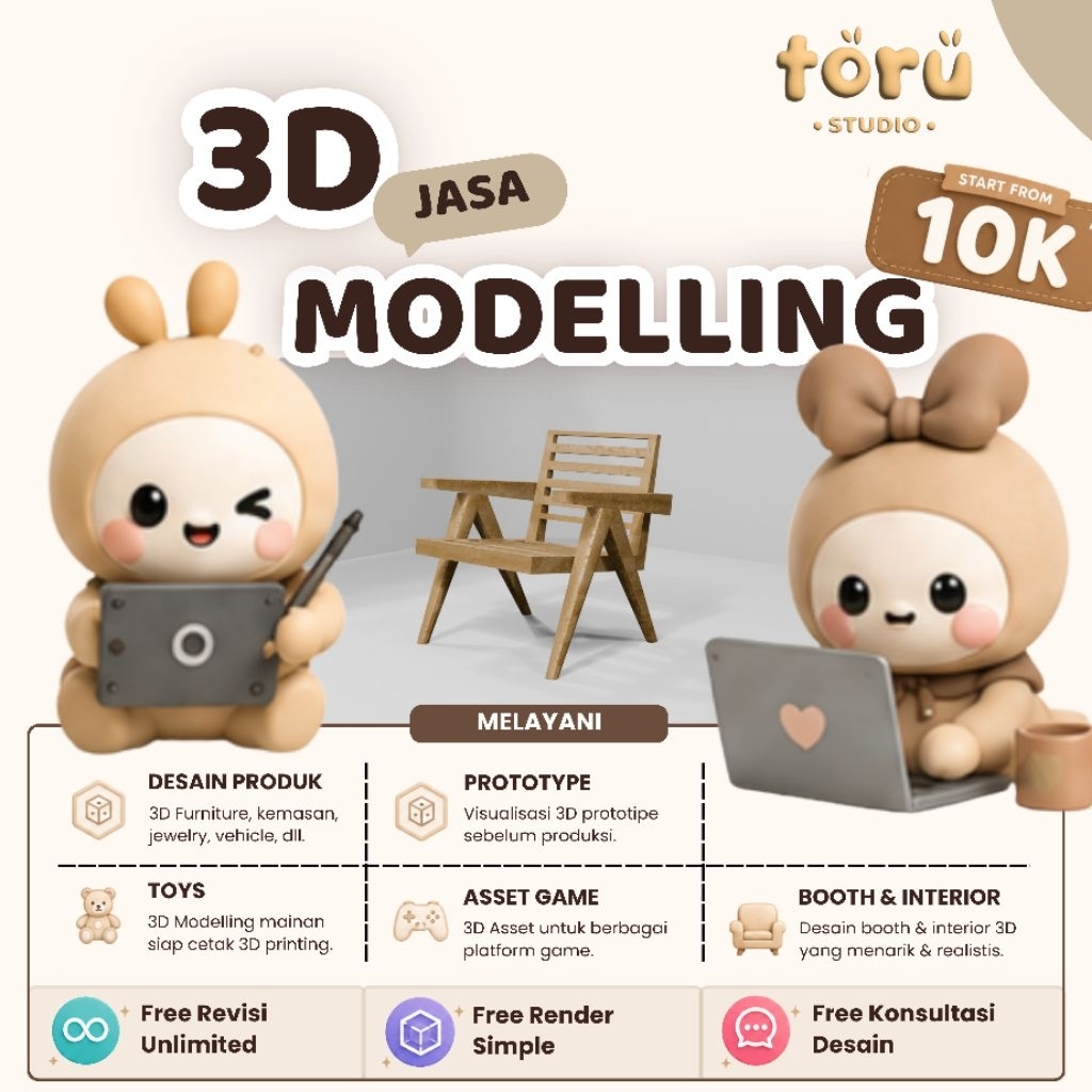 Jasa 3D Modelling / Jasa 3D Desain by.torustudio