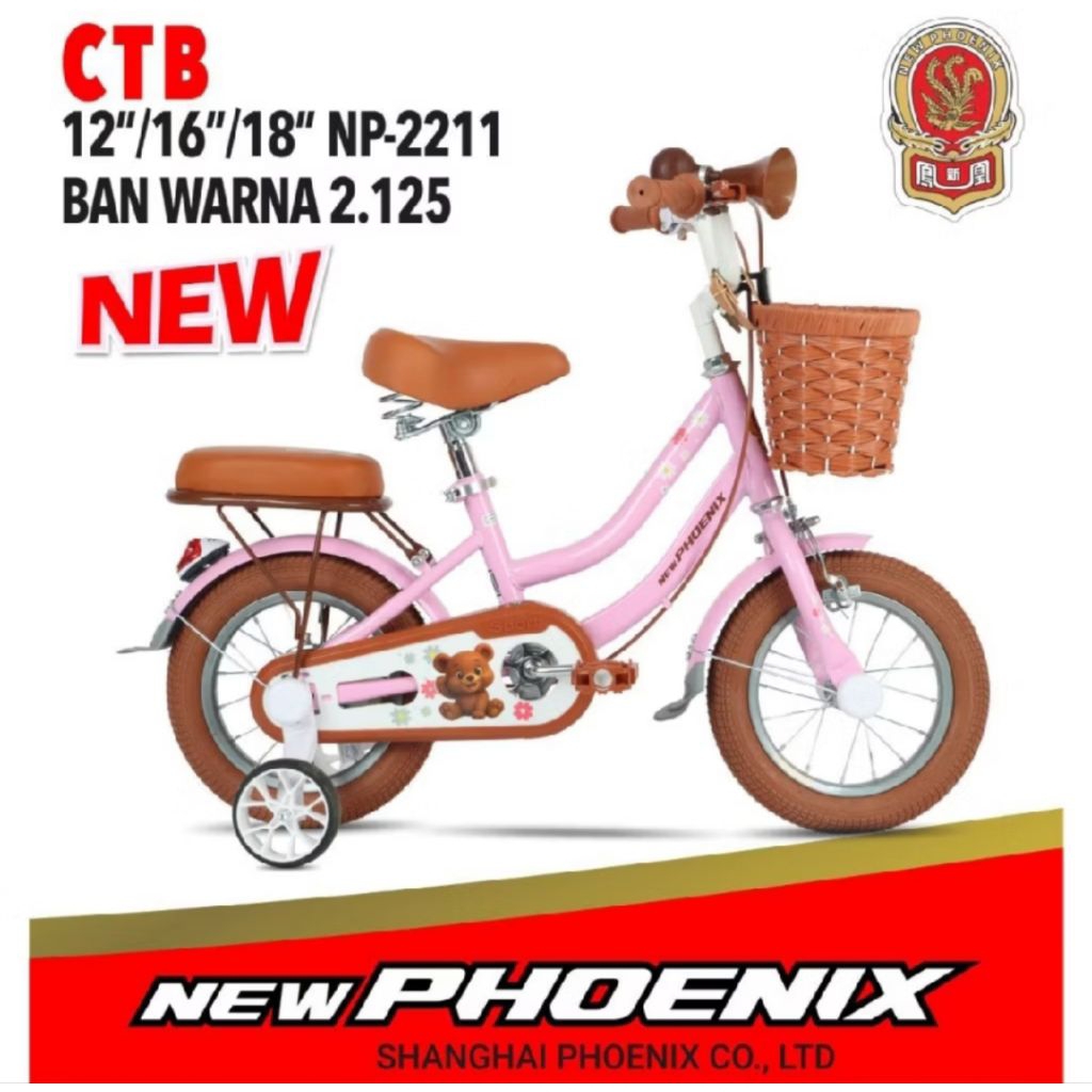 Sepeda anak cewek Phoenix NP 2211 12/16 inch
