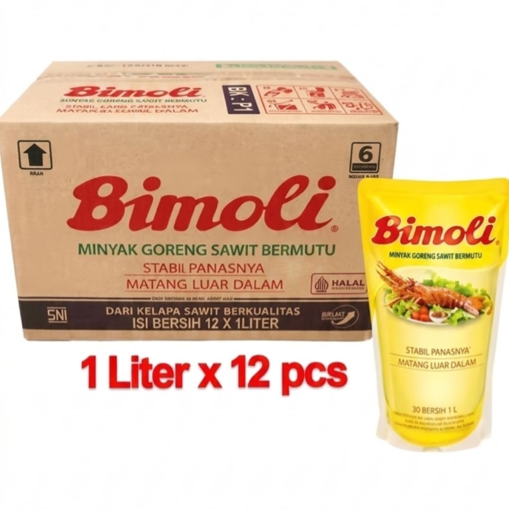 MINYAK BIMOLI 1 DUS 1 Liter  X 12 PCS