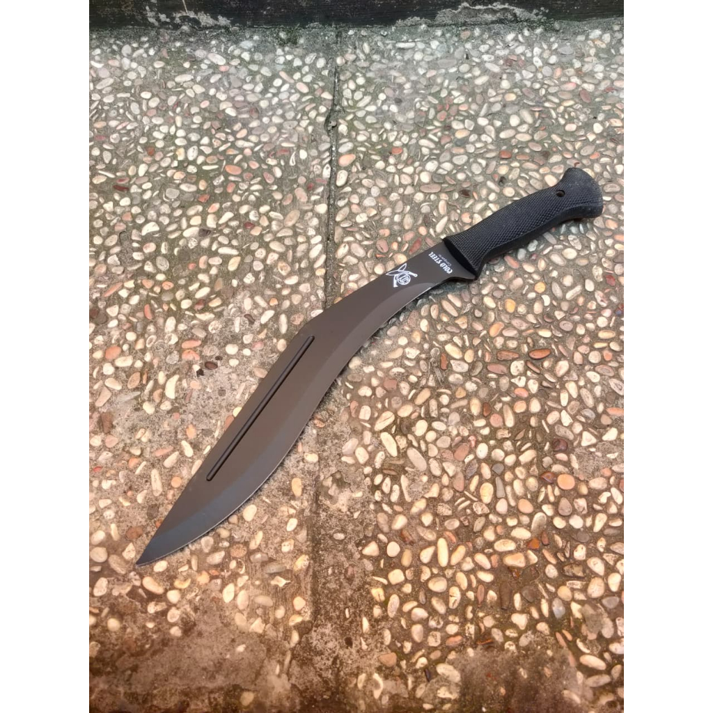 Pisau Survival Kukri Ghurka Huting Camping Outdoor Pendaki Import