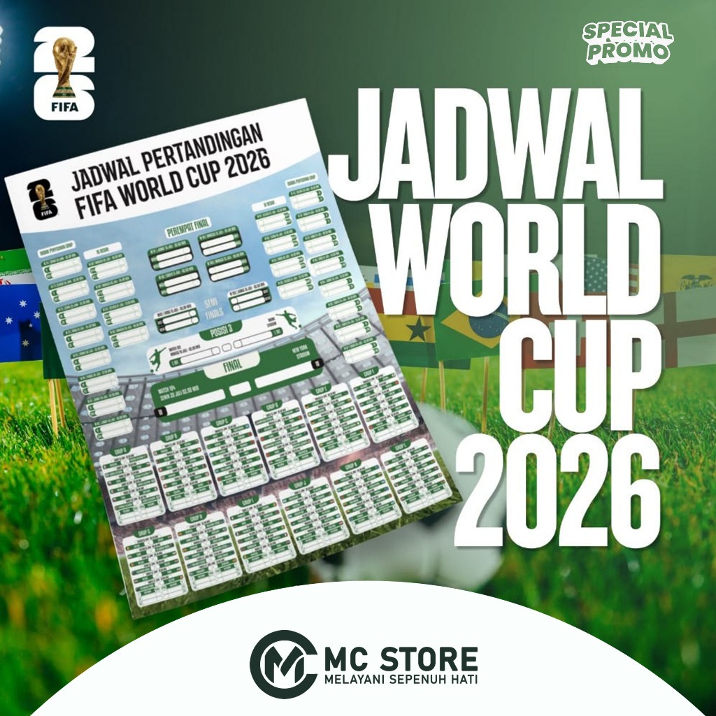POSTER JADWAL PIALA DUNIA FIFA WORLD CUP 2026