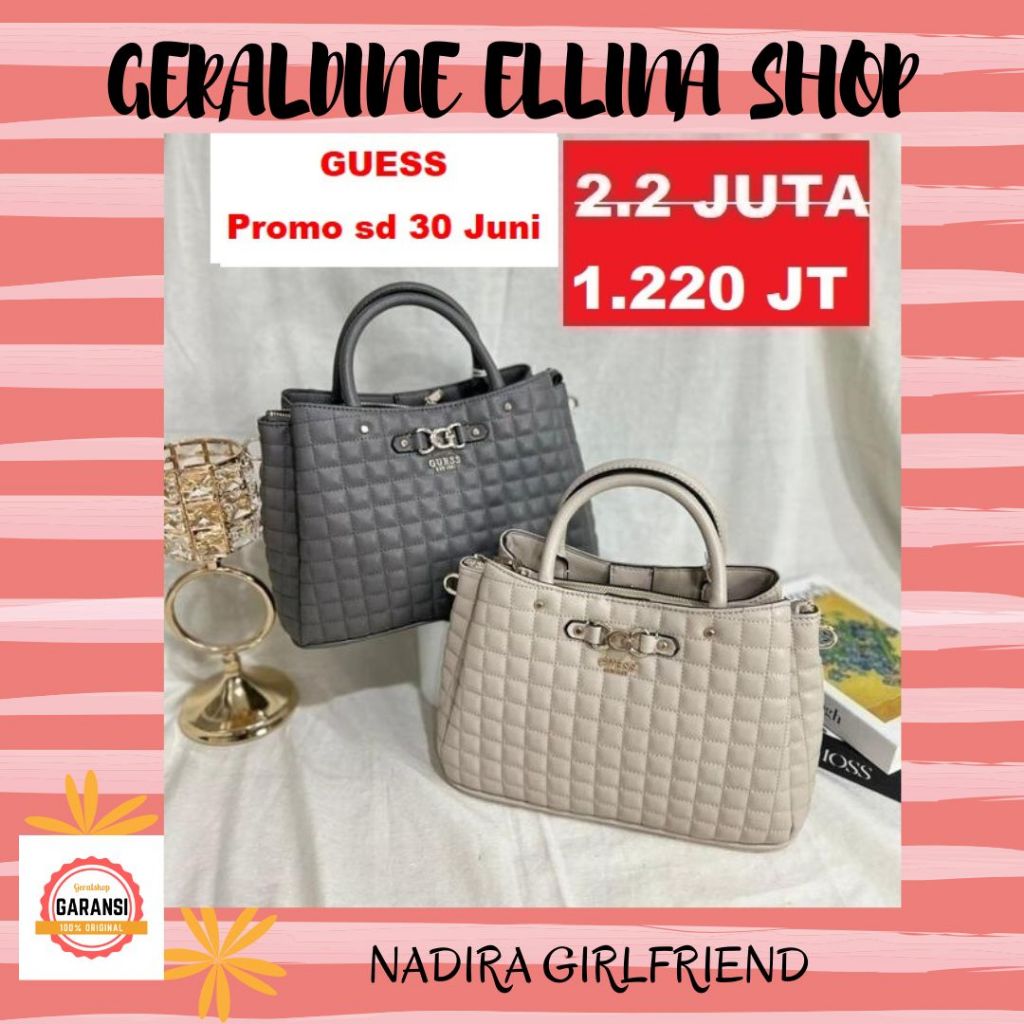 Tas Guess wanita satchel bag 100% original seri NADIRA GIRLFRIEND