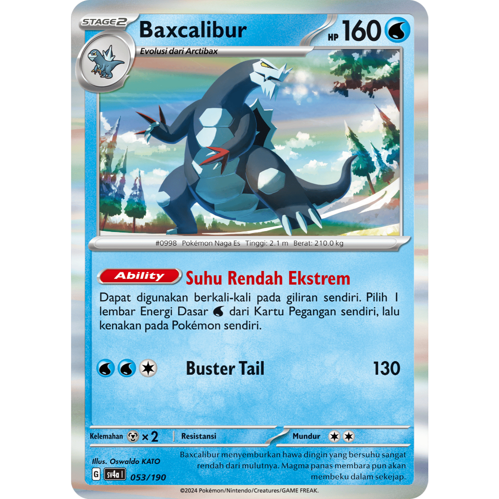 Pokemon Baxcalibur TCG Kartu Bulk Common