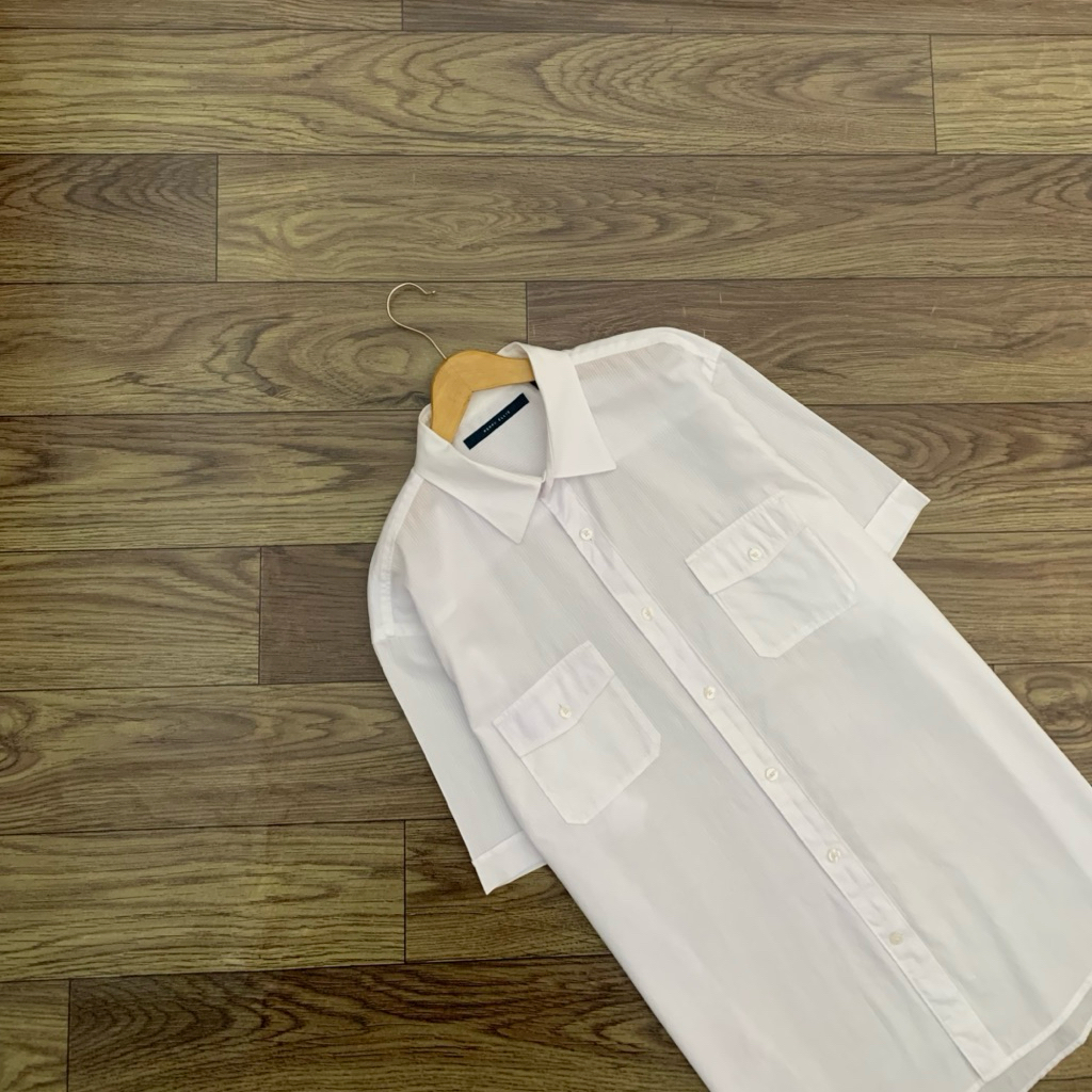 Kemeja PERRY ELLIS Branded Short White Sleeve Big Size