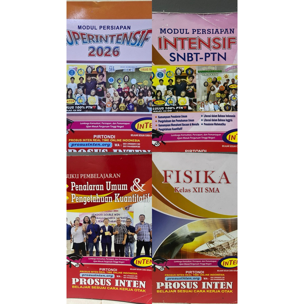 PRELOVED Buku Inten 2026 KELAS 12 Superintensif, Intensif, Fisika, Kimia, Biologi, Matematika, Bindo