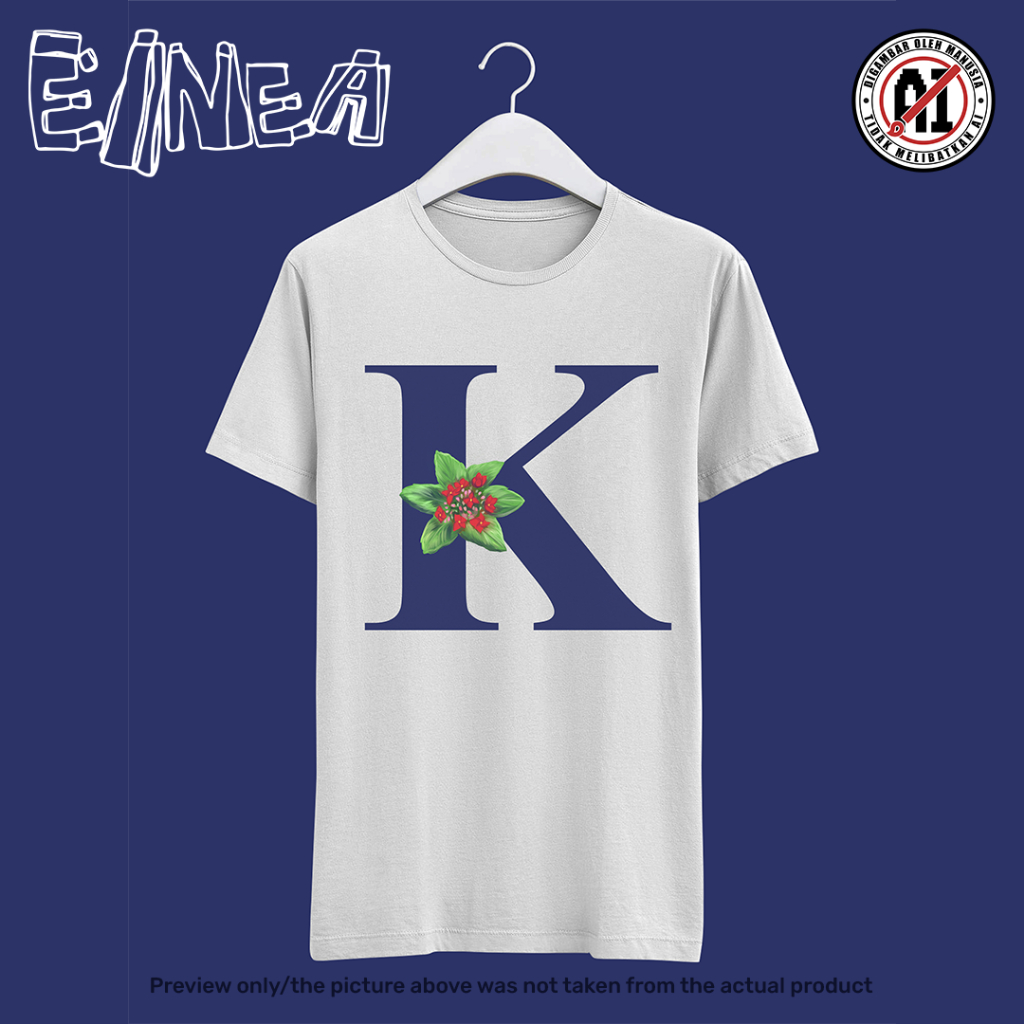 Floral Monogram T-shirt by EINEA | Kalanchoe blossfeldiana