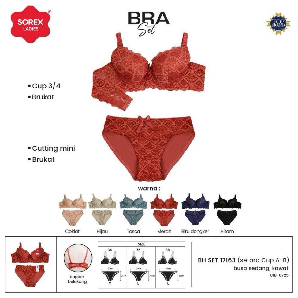 SOREX BRA SET BRUKAT KAWAT 17163