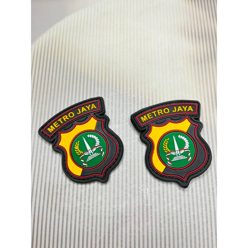 Patch Rubber POLDA METRO JAYA - Tempelan Karet Velcro