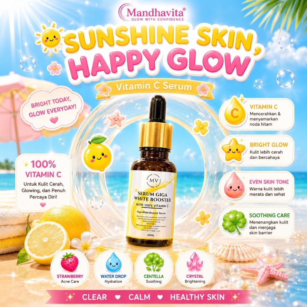 Mandhavita  GIGA WHITE SERUM ( PEMUTIH WAJAH)