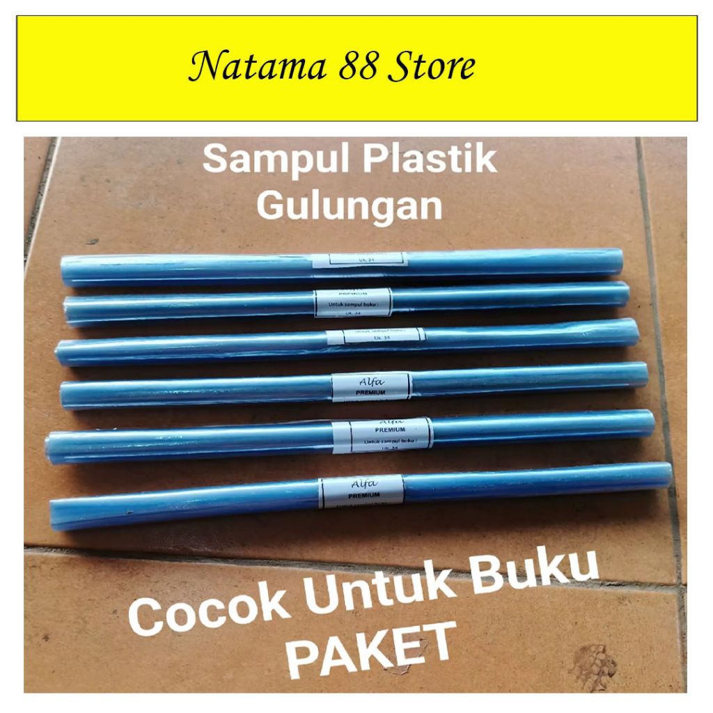 1 Roll Sampul Buku Plastik Gulungan Ukuran 34 Cm / Sampul Buku Paket