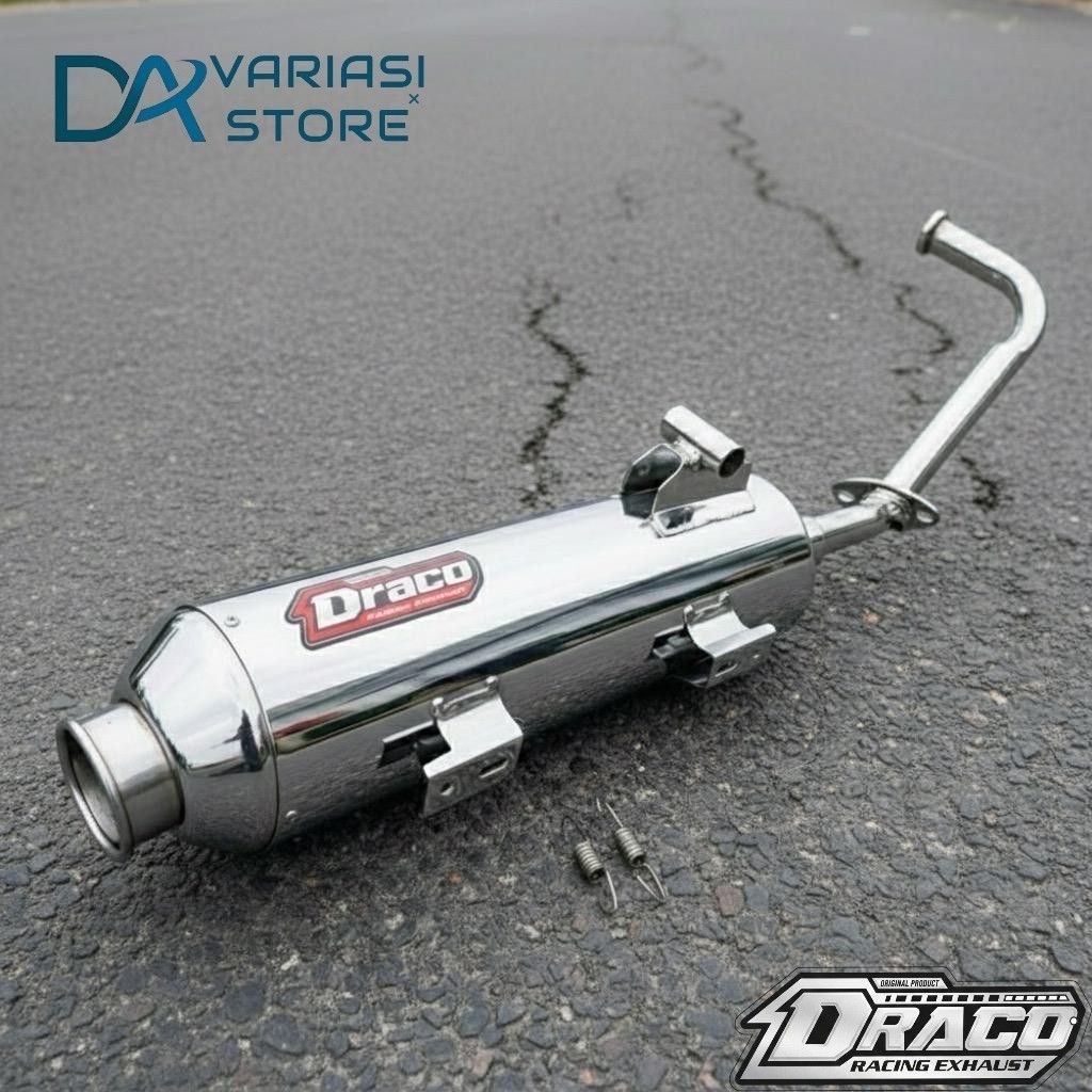 Knalpot Draco Standar Racing Inlet 26 All Mio Z M3 J Smile Sporty Chrome
