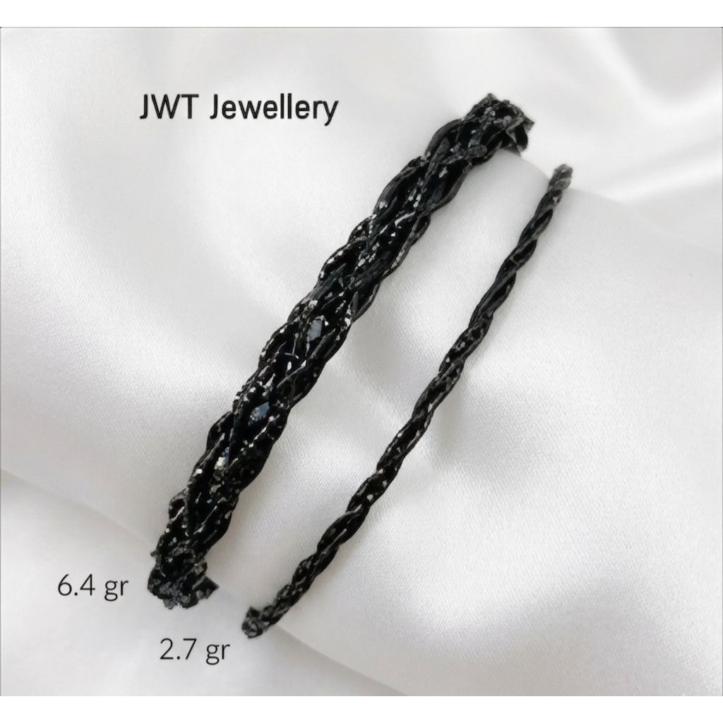 GELANG TANGAN EMAS COKER CHOKER BLACK HITAM FASHION LILIT MDL ITALY