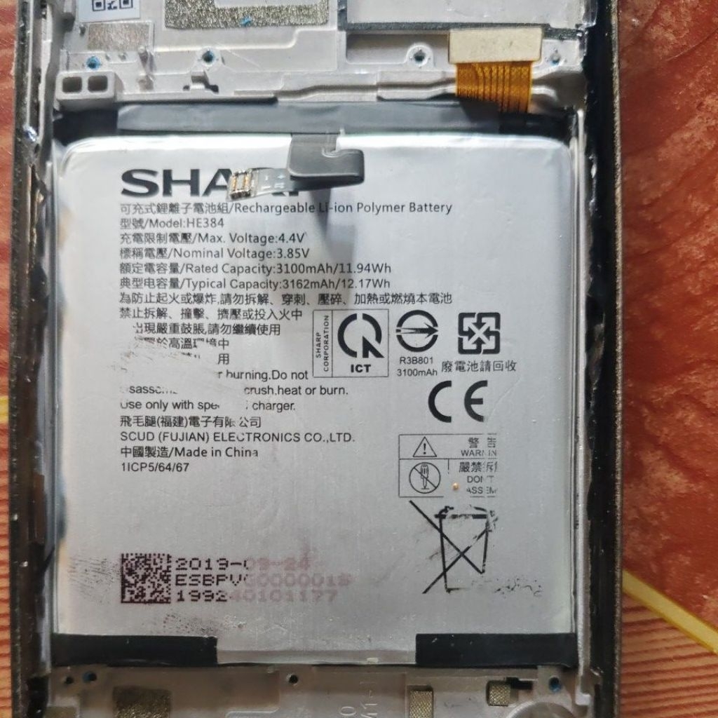 baterai sharp aquos V ori copotan