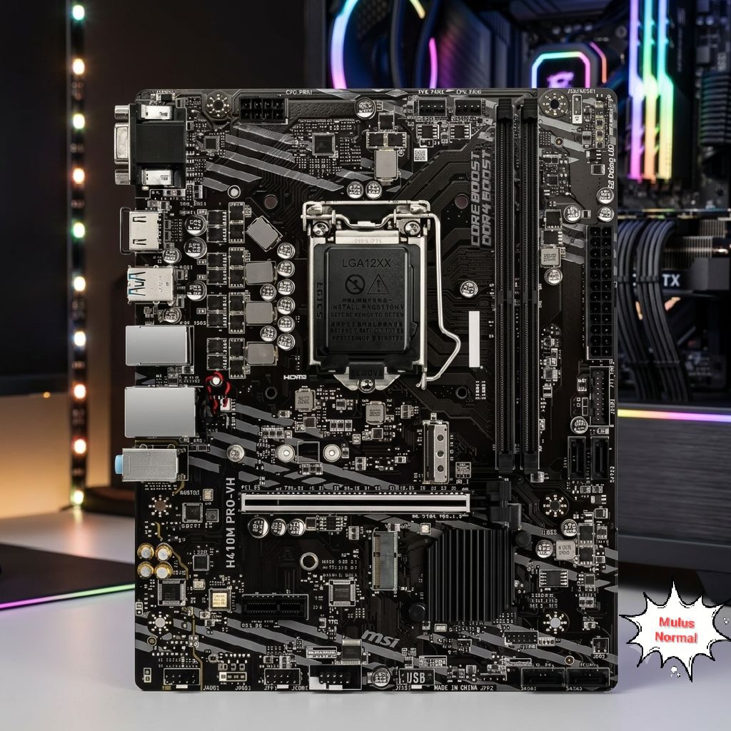 MOTHERBOARD MSI H410M PRO-VH LGA1200 Gen10 ORIGINAL LIKENEW NORMAL No Minus
