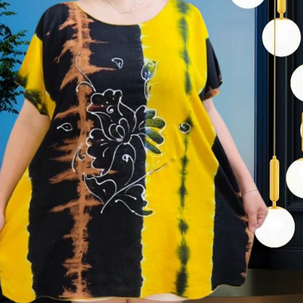 baju rayon wanita ld 142 cm bb -+100 kg oversize baju jumbo wanita atasan baju santai dan tidur wani