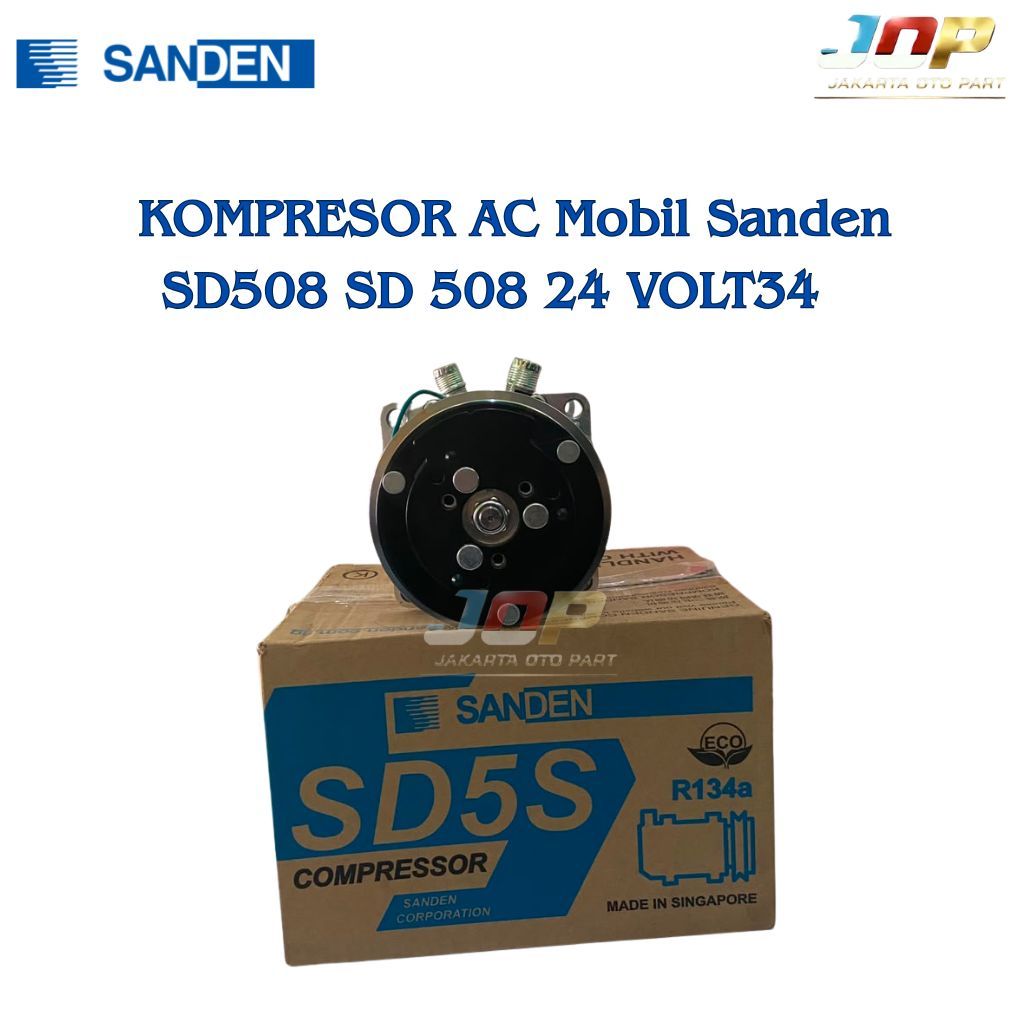 COMPRESSOR KOMPRESOR AC Mobil Sanden SD508 SD 508 24 VOLT ORIGINAL SANDEN