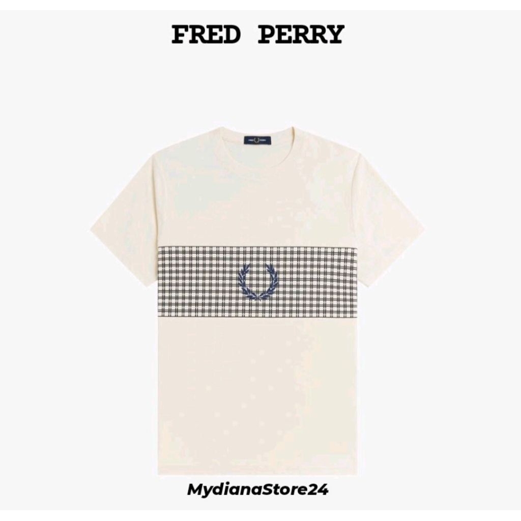 FRED PERRY - FRED PERRY TENNIS NET GRAPHIC T-SHIRT - ECRU