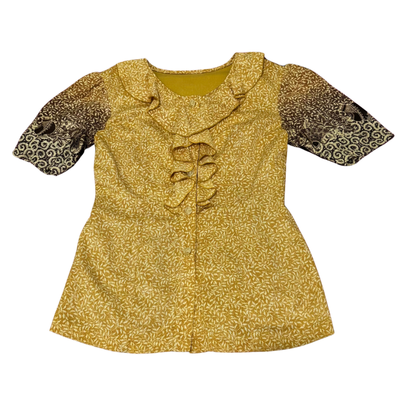 Kemeja Batik Atasan Wanita Fitted Body Preloved Second