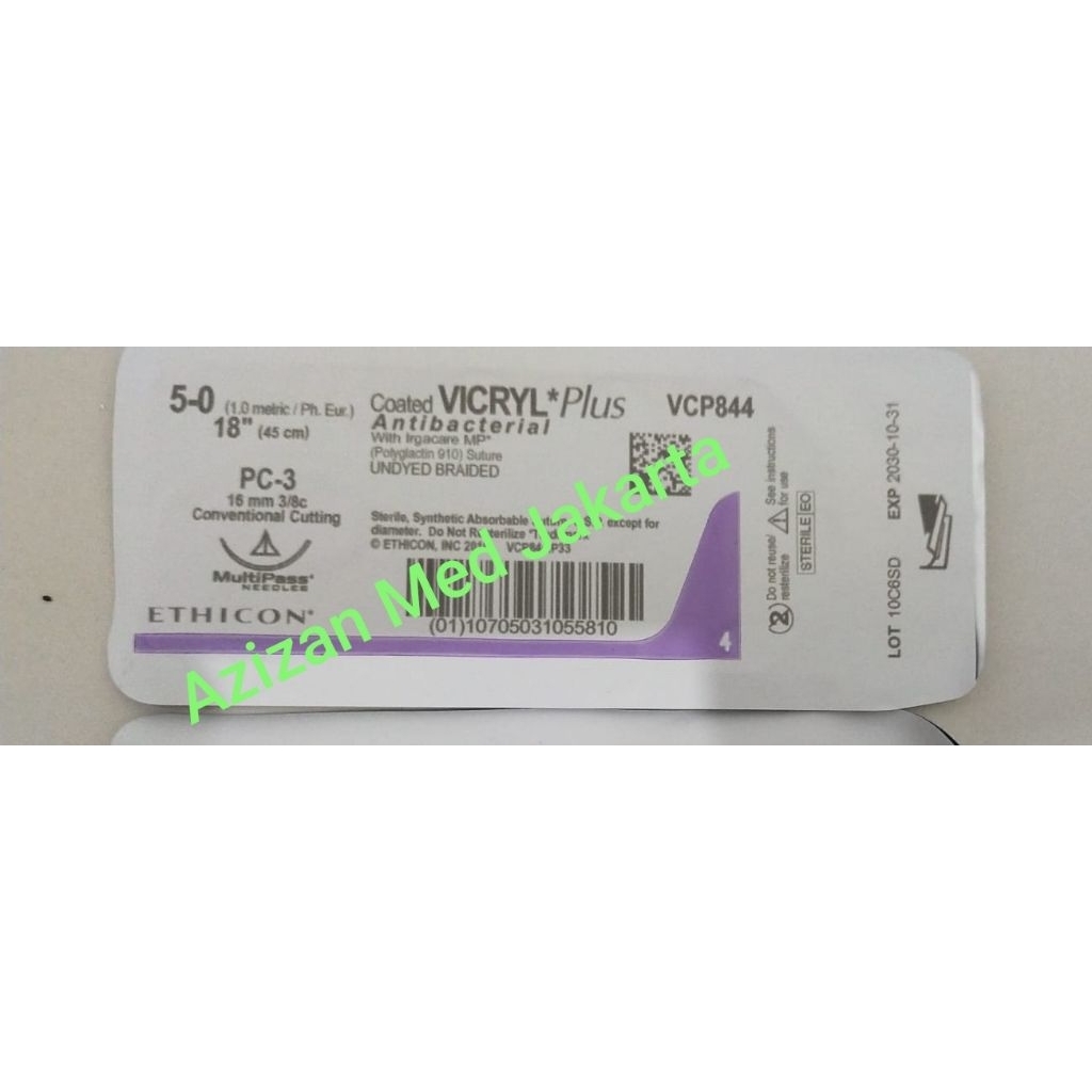 Vicryl 5/0 kode VCP844 harga per pc