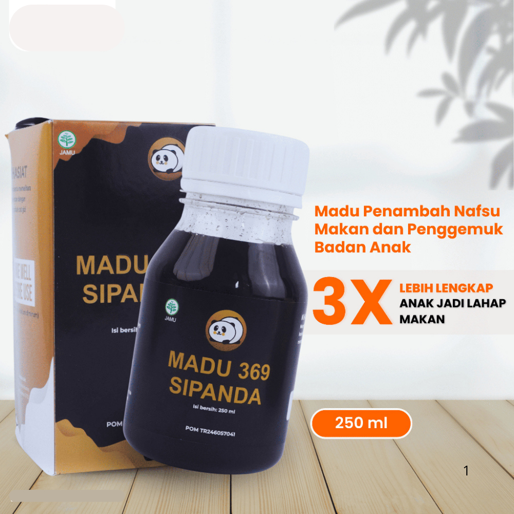MADU 369 PANDA SI KECIL LAHAP SUPLEMEN PENAMBAH NAFSU MAKAN & BERAT BADAN