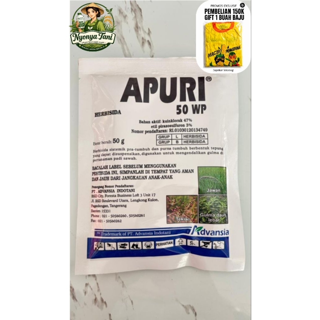 HERBISIDA PADI, APURI 50 WP||50gr