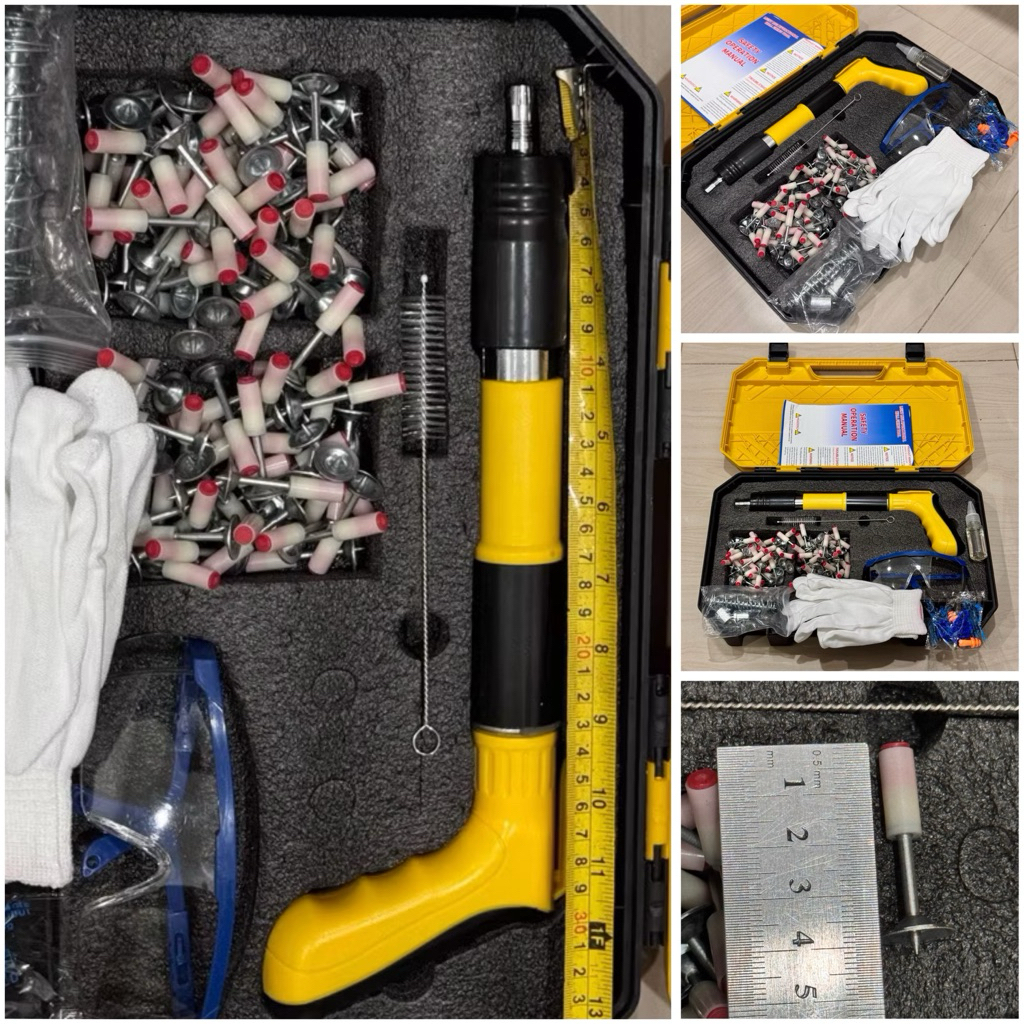 MARTELLO GUN RAMSET KOMPLIT + paku mesiu SET BOX PVC nail gun faster gan alat paku tembak paku beton
