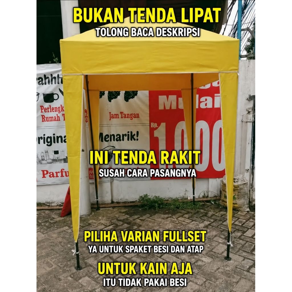 tenda cafe 1.5x1.5 stand untuk dagang jualan gazebo murah