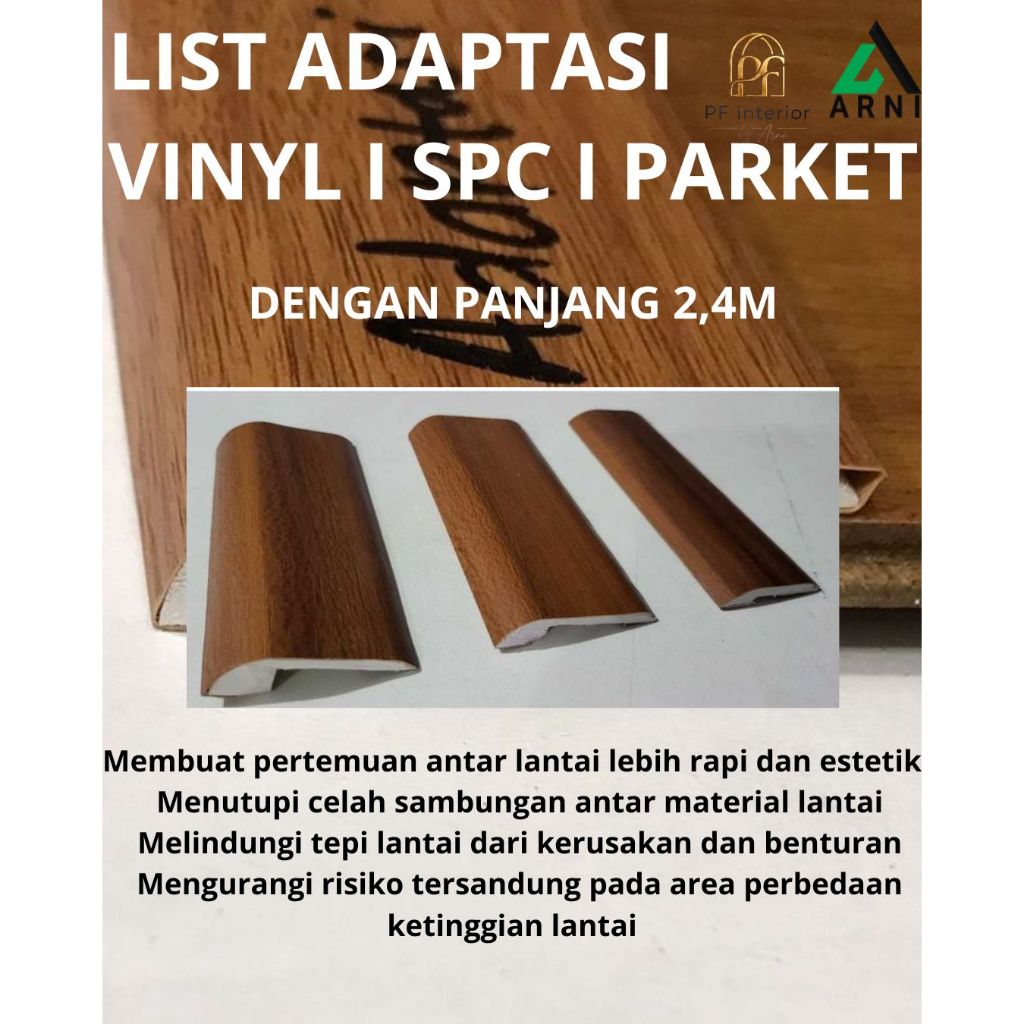 List Adaptasi Vinyl,SPC,Parket I Bahan PVC
