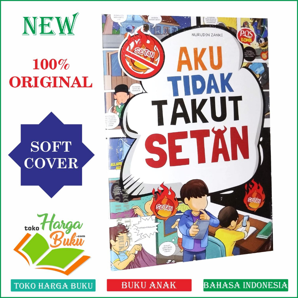 Foto Komik Aku Tidak Takut Setan FULL COLOR Buku Anak Islam Tentang Bisikan Setan Talbis Iblis - PQS Publishing