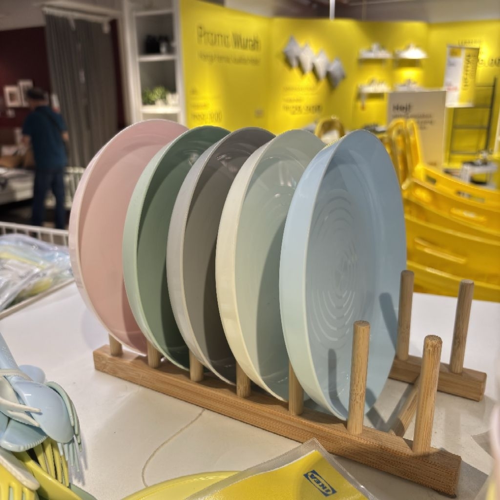 IKEA Set Piring Makan Anak Warna Pastel 6 Pieces