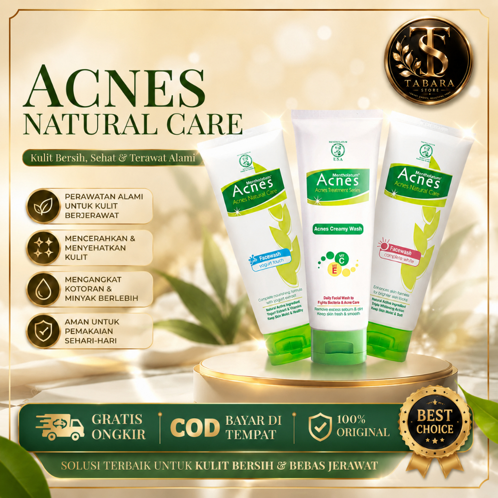Acnes Creamy Wash  Sabun Cuci Muka Untuk Jerawat Wajah Dan Bekas Jerawat Pembersih Komdeo Bruntusan