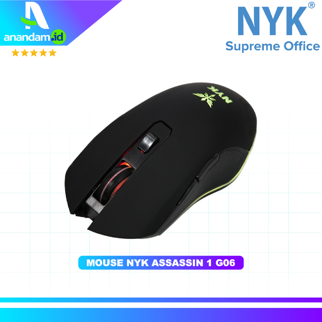 NYK G-06 Assassin Gaming Mouse Wired 7 Tombol DPI 2400 RGB