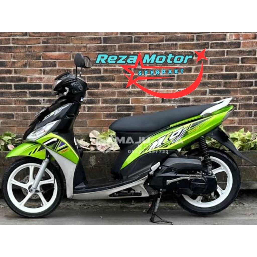 stike motor Mio j/striping Mio j putih biru