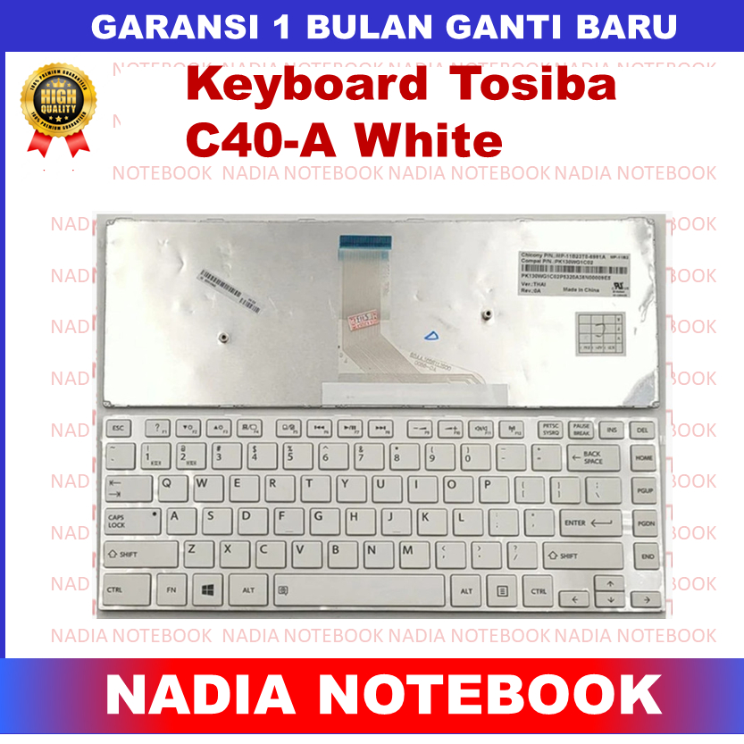 Keyboard Toshiba C40-A White