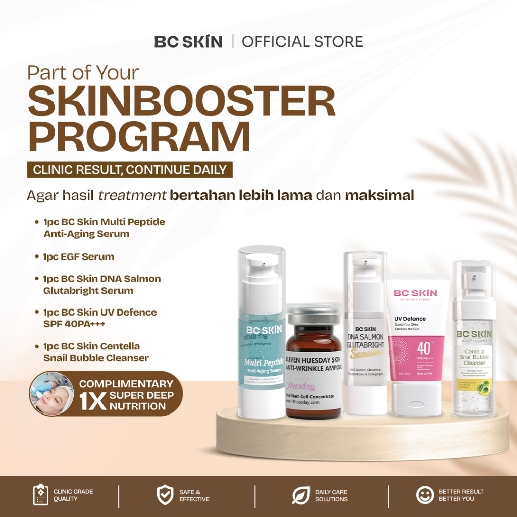 [BC SKIN X B CLINIC] PAKET PRODUCT SKINBOOSTER PROGRAM - FREE 1X TREATMENT DI B CLINIC