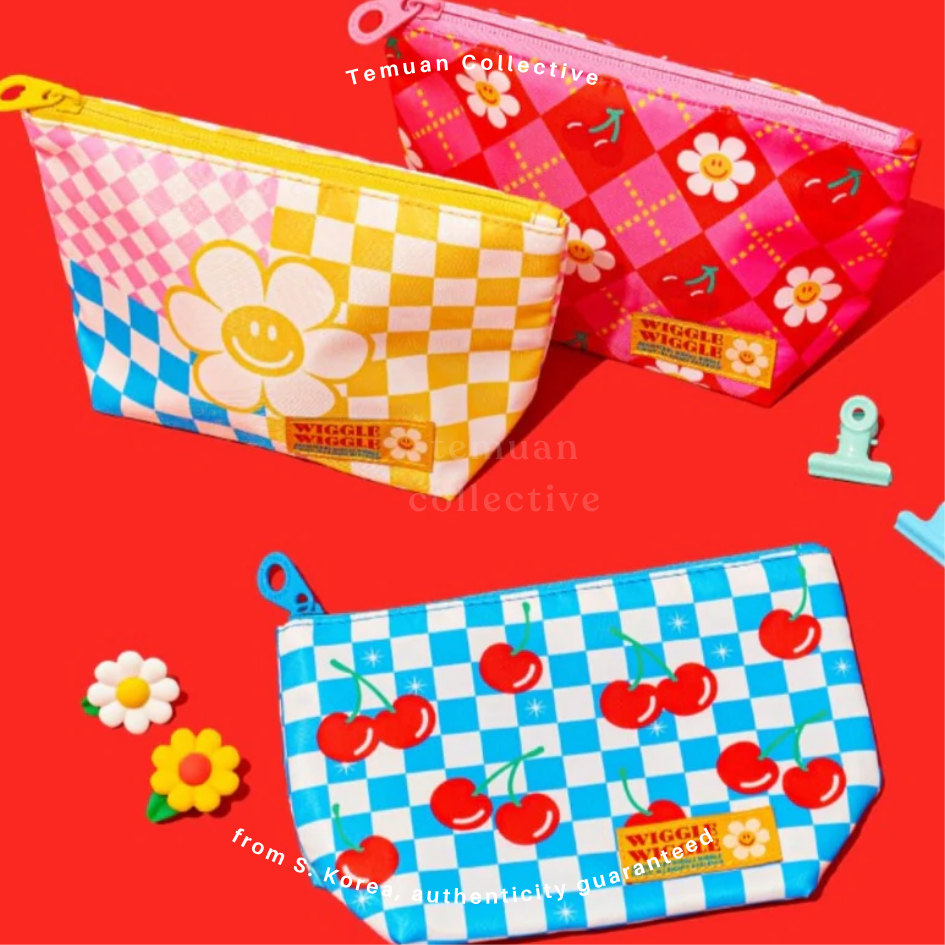Wiggle Wiggle Pattern Pouch / Tempat Kosmetik / Organizer Bag Makeup Pouch / Travel Case Storage / D