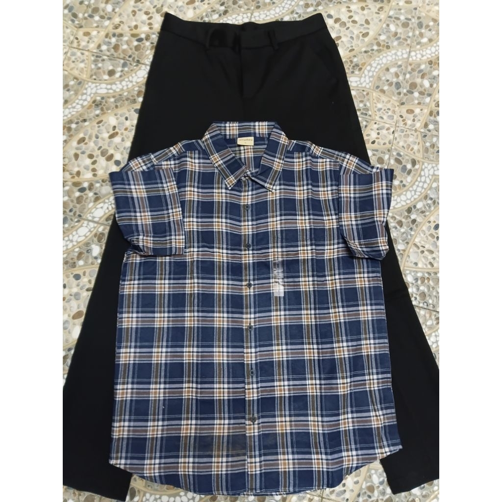 One Set Kemeja Pria Anday & Celana Pria Zes Formal