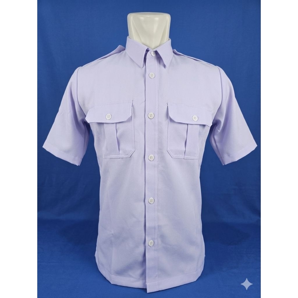 Baju dinas putih ASN/ Baju putih PDH pria lengan pendek