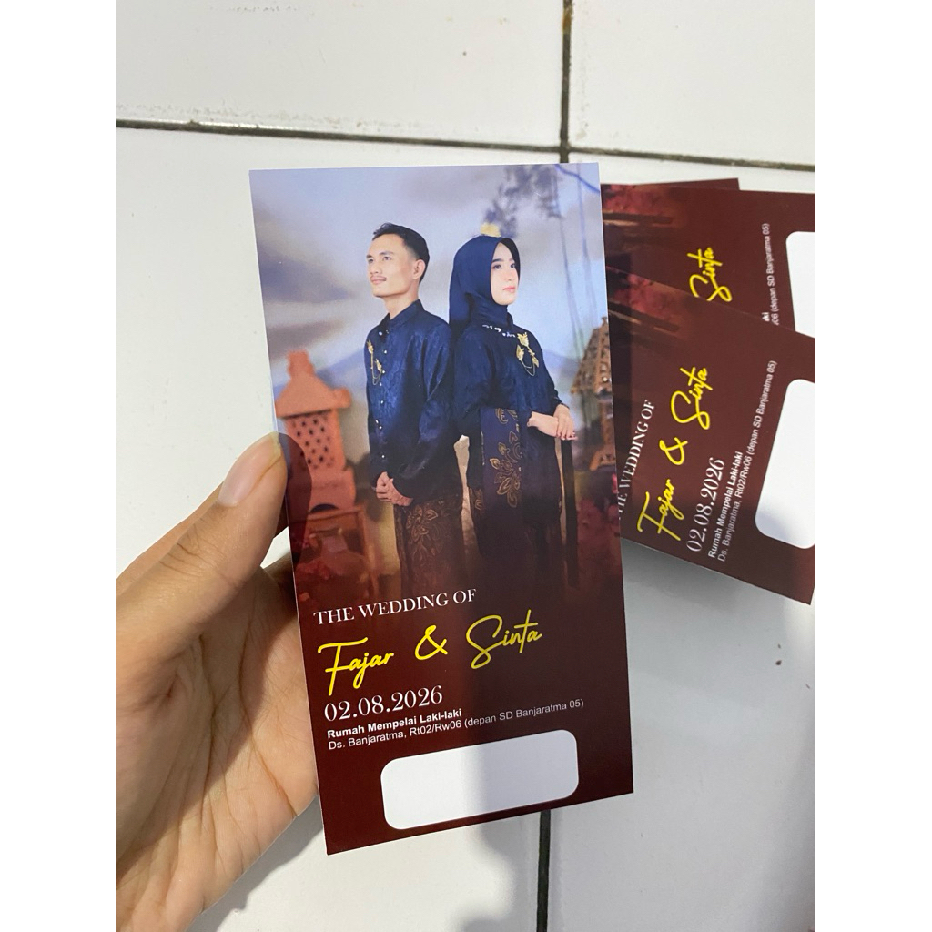 undangan custom bahan art paper glossy