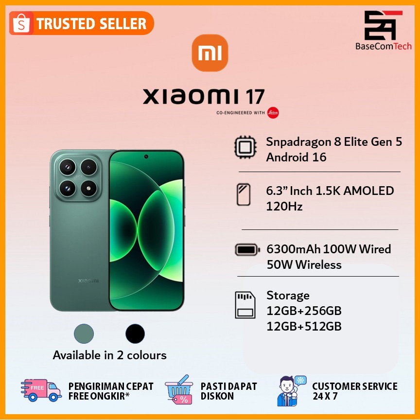 Handphone XIAOMI 17 | ROM 12GB/512GB 6.3 inch AMOLED 6330mAh Leica Camera | Garansi Resmi
