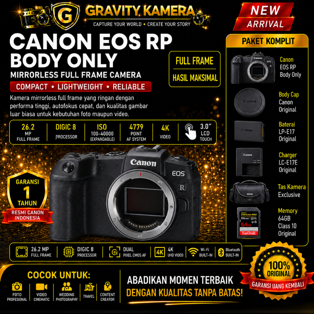 CANON EOS RP BODY ONLY / CANON EOS RP MIRRORLES CAMERA