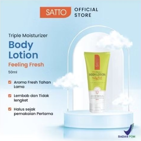 SATTO TRIPLE MOISTURIZER WHITENING BODY LOTION FEELING FRESH