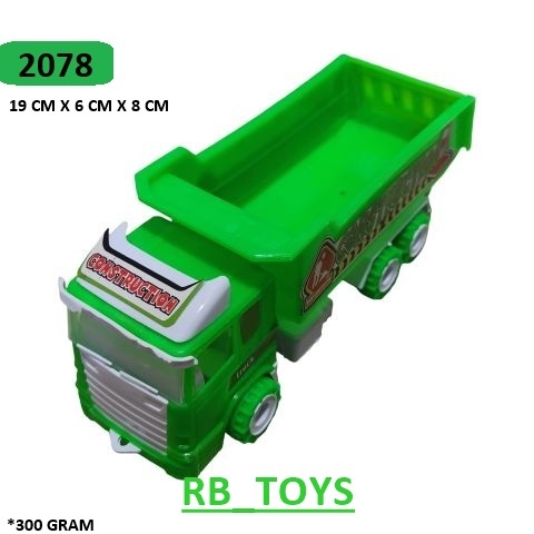 Mobil Truk Pasir Freewheel Mainan Anak | Truk Proyek Konstruksi Kemasan Mika 3 Pilihan Warna 2078